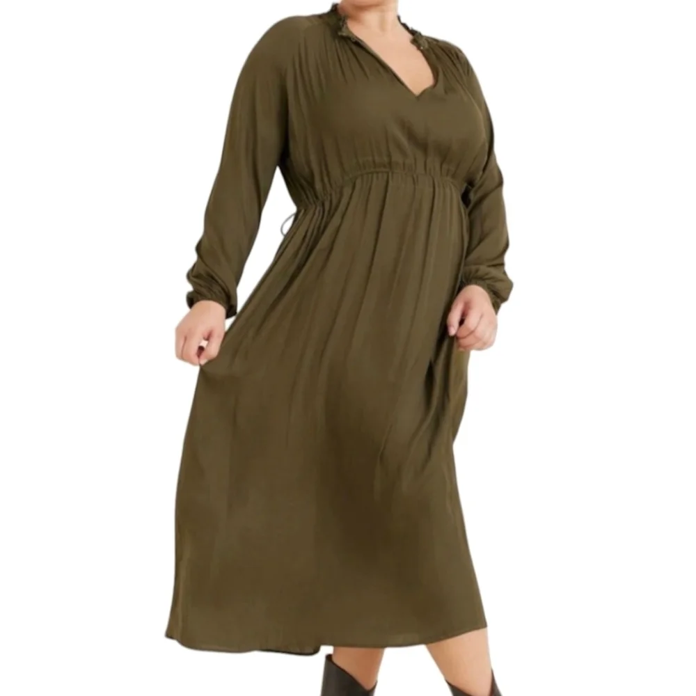 NWOT Modern Citizen Cypress Green Magdalena Dress Size 1X - Picture 2 of 4